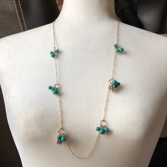 J. Crew Factory | Jewelry | J Crew Factory Green Beads Necklace | Poshmark
